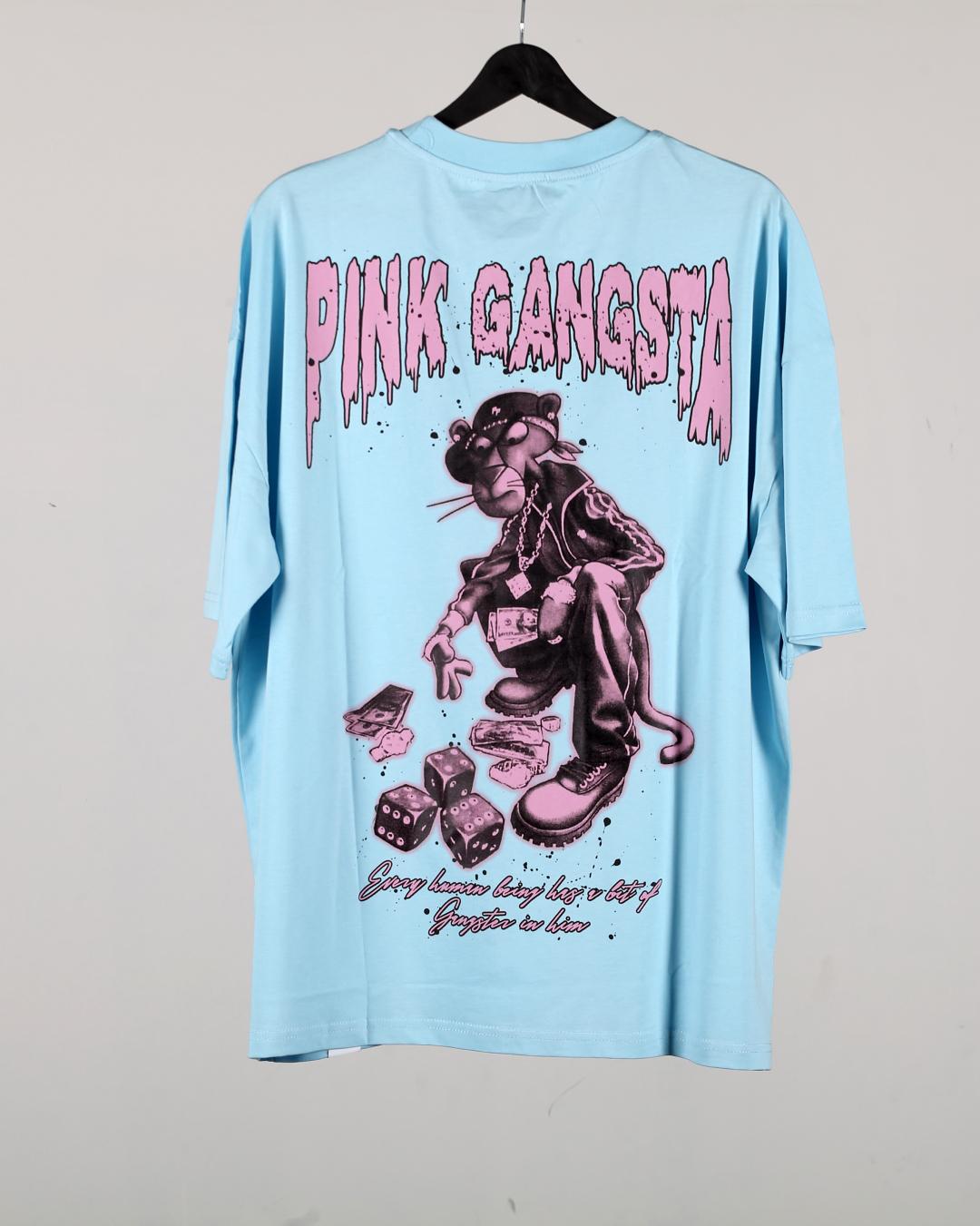 Pink Gangsta T-Shirt Mavi