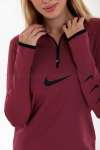 Kadın Nike Yarım Fermuar Spor Üst Mürdüm