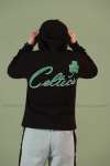 Boston Kapşonlu Sweatshirt 3 İplik  Siyah