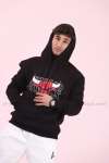 Chicago Kapşonlu Sweatshirt 3 İplik  Siyah
