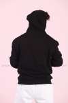 Chicago Kapşonlu Sweatshirt 3 İplik  Siyah