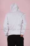 Chicago Kapşonlu Sweatshirt 3 İplik  Beyaz
