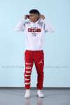 Chicago Old School Kapşonlu Sweatshirt 3 İplik  Beyaz