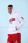 Chicago Old School Kapşonlu Sweatshirt 3 İplik  Beyaz