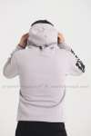 Jordan Kapşonlu Sweatshirt Kol Baskı 3 İplik  Gri