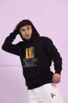 LA Kapşonlu Sweatshirt 3 İplik  Siyah