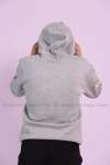 LA Kapşonlu Sweatshirt 3 İplik  Gri