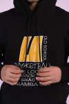 LA Kapşonlu Sweatshirt 3 İplik  Siyah