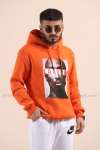 Laboum Kapşonlu Sweatshirt 3 İplik  Turuncu
