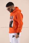 Laboum Kapşonlu Sweatshirt 3 İplik  Turuncu