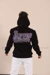 Lakers Kapşonlu Sweatshirt 3 İplik  Siyah