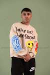 Lucky Me Sweatshirt 3 İplik  Bej