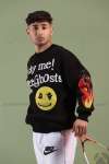 Lucky Me Sweatshirt 3 İplik  Siyah