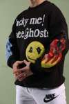 Lucky Me Sweatshirt 3 İplik  Siyah