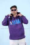 NBA Kapşonlu Sweatshirt 3 İplik  Mor
