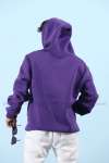 NBA Kapşonlu Sweatshirt 3 İplik  Mor