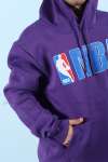 NBA Kapşonlu Sweatshirt 3 İplik  Mor