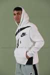 Nike Kapşonlu Sweatshirt Büyük Logo 3 İplik  Beyaz