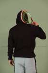 Nike Kapşonlu Sweatshirt Büyük Logo 3 İplik  Siyah