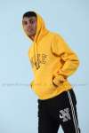 Nike Kapşonlu Sweatshirt Kol şerit 3 İplik  Sarı