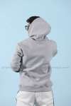 Nike Kapşonlu Sweatshirt Kol şerit 3 İplik  Gri