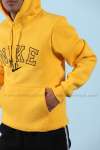 Nike Kapşonlu Sweatshirt Kol şerit 3 İplik  Sarı