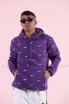 Nike Kapşonlu Sweatshirt Küçük Logo 3 İplik  Mor