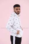 Nike Kapşonlu Sweatshirt Küçük Logo 3 İplik  Beyaz