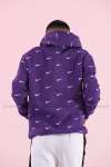 Nike Kapşonlu Sweatshirt Küçük Logo 3 İplik  Mor