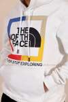 Nort Face Kapşonlu Sweatshirt 3 İplik  Beyaz