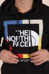 Nort Face Kapşonlu Sweatshirt 3 İplik  Siyah