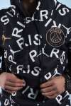 Paris Kapşonlu Sweatshirt Dijital 3 İplik  Siyah