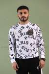 Paris Sweatshirt Dijital 2 iplik  Beyaz