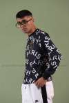 Paris Sweatshirt Dijital 2 iplik  Siyah