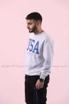 USA Sweatshirt 3 İplik  Gri