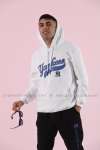 Yankees Kapşonlu Sweatshirt 3 İplik  Beyaz