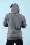 Yankees Kapşonlu Sweatshirt 3 İplik  Gri