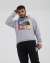 Nort Face Kapşonlu Sweatshirt 3 İplik  Gri