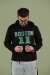 Boston Kapşonlu Sweatshirt 3 İplik  Siyah