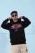 Chicago Old School Kapşonlu Sweatshirt 3 İplik  Siyah