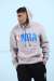 NBA Kapşonlu Sweatshirt 3 İplik  Gri