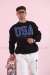 USA Sweatshirt 3 İplik  Siyah