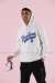 Yankees Kapşonlu Sweatshirt 3 İplik  Beyaz
