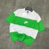 Nike Çift Renkli Oversize Tshirt Beyaz Yeşil