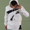 Nike Kapşonlu Sweatshirt Büyük Logo 3 İplik  Beyaz