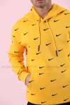 Nike Kapşonlu Sweatshirt Küçük Logo 3 İplik  Sarı