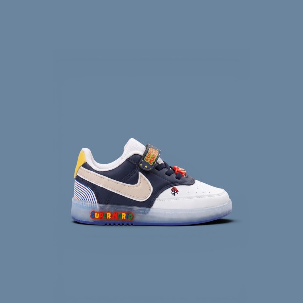 Nike Airforce Super Mario Çocuk Beyaz Lacivert Bej Nike Airforce Super Mario Çocuk Beyaz Lacivert Bej