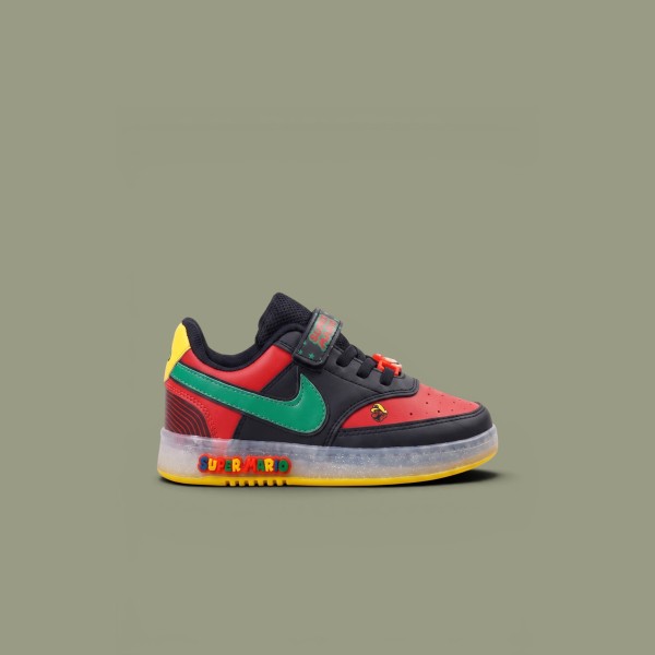 Nike Airforce Super Mario Çocuk Kırmızı Siyah Yeşil Nike Airforce Super Mario Çocuk Kırmızı Siyah Yeşil
