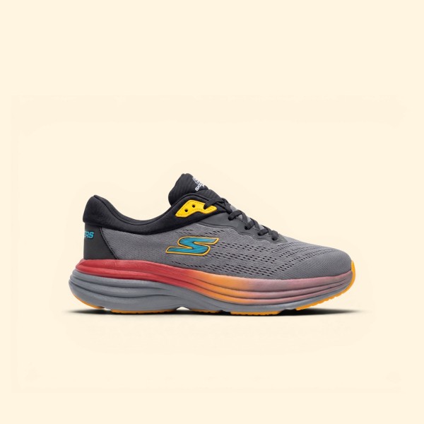 Skechers MAX Gri Siyah Kırmızı Skechers MAX Gri Siyah Kırmızı